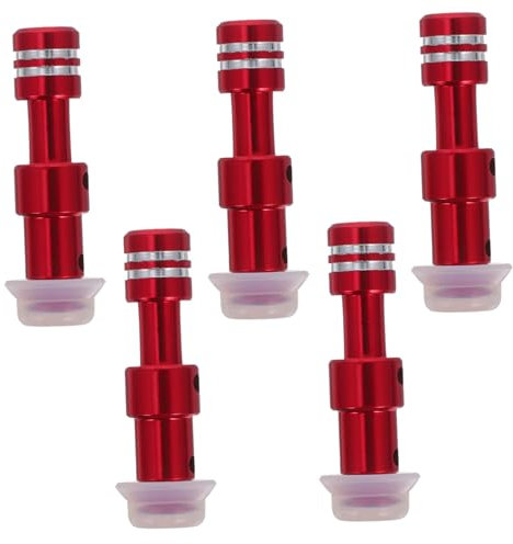 HOMSFOU Pressure Cooker Float Valve Replacement Aluminium Steam Release Valve 5 Sets with Red Handle and Silicone Seal Reliable and Simple Installation for Electric Pressure Cooker