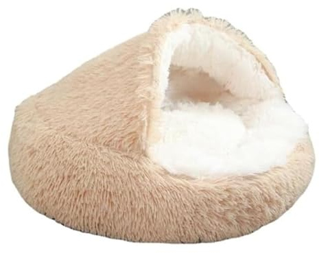 SWZEC HABOZ GoHöhle - Ergonomische Hundehöhle für gelenkschonende Schläfchen (60cm,Beige)