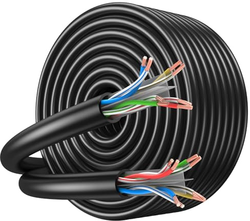 JARNHNG Cable Ethernet 100m, Cable De Red Cat 6 Alta Velocidad 550MHz, Cable UTP 26AWG Plano Con Conector RJ45 Cabo Ethernet Para Gaming, Oficina, PC, Cable Lan Conexión Estable Y Fluida