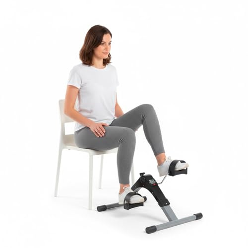 Avilia Mini-Heimtrainer, kompakt und platzsparend, für Bein- und Armtraining, mit LCD-Bildschirm zur Überwachung von Zeit und Kalorien, ideal für Rehabilitation, tägliche Fitness und ältere Menschen