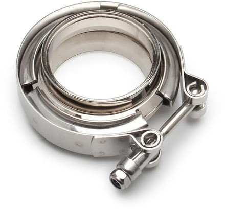 304 Stainless Steel 1.5~6 Inch 51 63 76 mm Release V Band Clamp Turbo Exhaust Pipe Male Female Flange V Clamp Kit,4inch