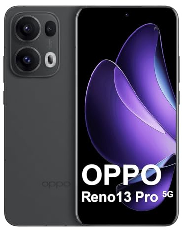 OPPO Reno 13 Pro 5G Smartphone, 12+512GB, Pantalla AMOLED de 6,83 y 120Hz, Cámara con IA de 50MP, MediaTek Dimensity 8350, Batería de 5800mAh, Carga SUPERVOOC de 80W, IP69, Doble SIM, Gris