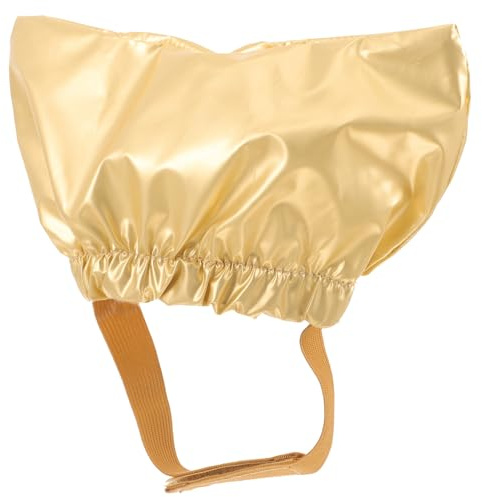 TOGEVAL Gorro de Ducha para Mascotas Protector Ajustable para Orejas de Perros y Gatos Color Dorado Tamaño M Cobertura y Ligera para Baño y Aseo Doméstico