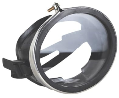 NIYANGLE Maschera da Immersione Vetro Anti-appannamento e Telaio in Acciaio Inox Nero per Nuoto e Immersioni, per Festa Estiva