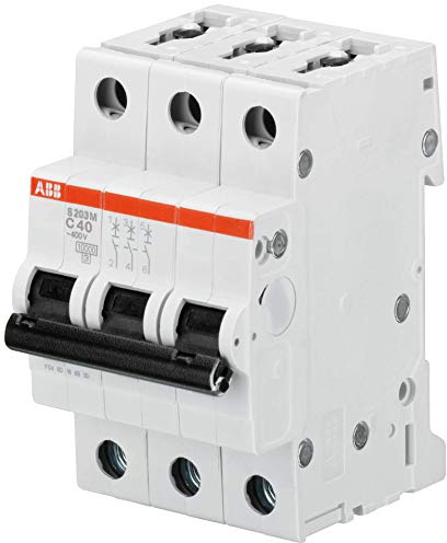 ABB S203M-D32 Miniatur-Schutzschalter, 3-polig, Typ D, 10 kA/15 kA, Schaltleistung, 32 Ampere Stromstärke (2CDS273001R0321)