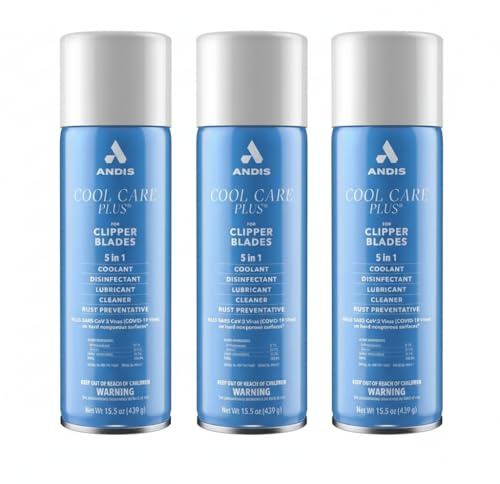 ANDIS Cool Care Plus Clipper Lubricating Spray 5-In-1 3 x CL-12750