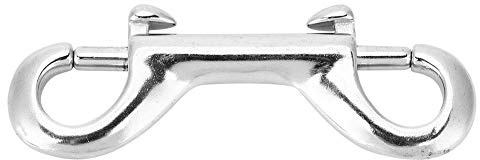 Doppelseitiger Karabinerhaken, Silber Langlebiger Edelstahl Doppelseitiger Karabinerhaken Bolt Snap Scuba Diving Buckle Diving Clip Hook 5 Größe
