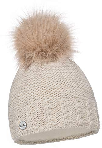 ELIMELI Damen Winter Mütze warme Strickmütze Wintermütze mit Bommel Slouch Strick Beanie Damen für Winter Bommelmütze Hergestellt in EU Farbenauswahl 14503