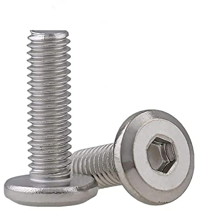 Sechskantschrauben mit flachem Kopf aus Edelstahl, Sechskant, M6 x 25 mm, 10 Stück