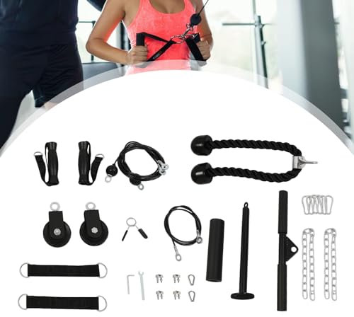HarBin-Star Kabelzug Fitness, Gewicht Seilzug Fitness Gym, Gym Fitnessgeräte für Pull Down, Bizeps Curl, Latzugmaschine Arm Krafttraining, Home Gym Workout Equipment
