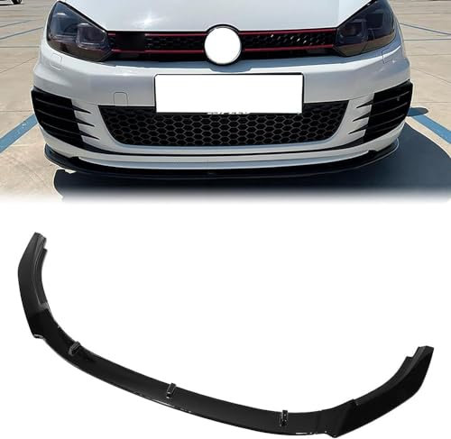 zjxtnb Frontspoiler Lippe Spoilerlippe Splitter Für Golf 6 MK6 GTI 2010 2011 2012 2013, Front Bumper Karosserie-Anbauteile Frontstoßstange Diffusor Spoilerlippe