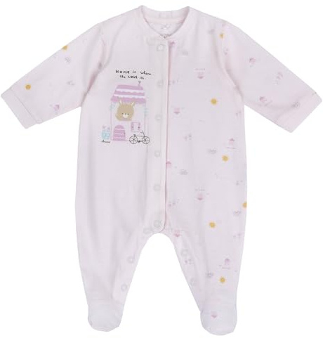 Chicco, Tutina Neonata, Tutina in Morbido e Leggero Cotone, con Comoda Apertura Frontale ed Entrogamba, Ideale per Primavera e Autunno, Designed in Italy, Abbigliamento Neonata 0-24 Mesi