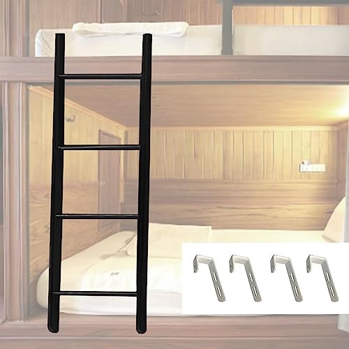 Hanging Bunk Bed Ladder with Hooks Fitting, Loft Dorm Bedroom Bunk Climb Ladder, Adjustbale Camper Step Ladder, 45/51/55/59 Attic Ladder (Size : 140cm(55))