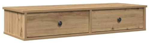 vidaXL Wandregal mit Schubladen Artisan-Eiche 100x37,5x19 cm