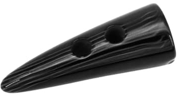Wambere 10 Stück Hornknöpfe Kunstharz Knebelknöpfe Horn Buttons Bastelknöpfe Knebelknopf Pulloverknöpfe Windjackenknöpfe Mantelknöpfe für DIY Nähzubehör Handwerk Kleidungsdekoration,Schwarz A,50mm