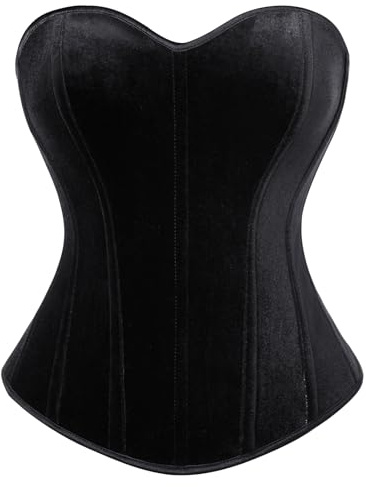 SCARLET DARKNESS Women Renaissance Corset,Sweetheart Neck Velvet Bustier