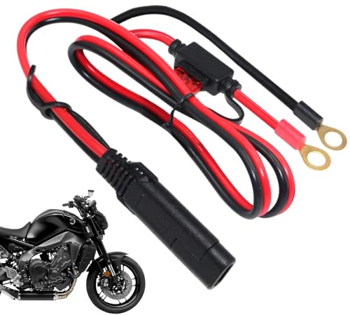 Auto Ladegerät Verlängerungskabel - SAE an o Ringterminal Schnelles Trennenkabel | 2 Pin Wetterfester Stromverlängerung für Motorradbatterien | Hochleistungs -SAE -Stecker mit verstärkter Verkabelung