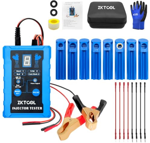 ZKTOOL Universal Einspritzdüsen Reiniger und Tester Set mit 8 Adaptern