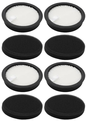 Ollanoos 8 stycken HEPA-filter, ersättning för Laresar Elite 3 sladdlös dammsugare, innehåller 4 filter, 4 svampar
