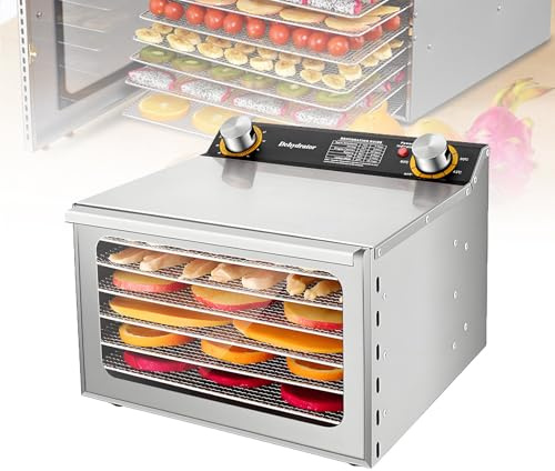 EpyGnom Food Dehydrator Machine for Home Use Electric Fruit Freeze Dryer with 0-12h Adjustable Timer & Temperature Control 30-90℃ Digital Presets for Drying Vegetable Meat Herbs Jerky 6-layer