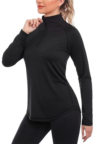 iClosam Laufshirt Damen Langarm Leicht Elastisch für Fitness Training
