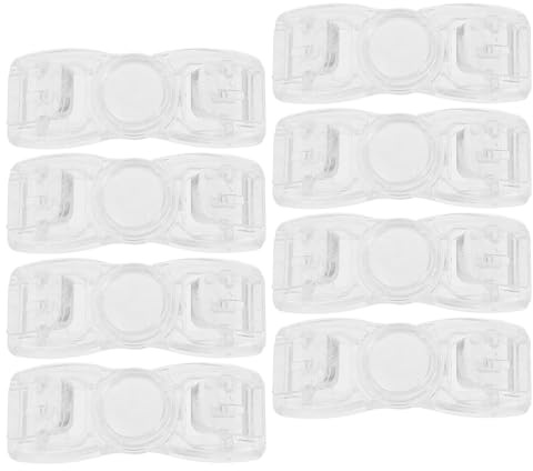 FUNOMOCYA Set 8 Pezzi Fibbie in Plastica Trasparente per Occhialini da Nuoto, Clip Regolatore Cinturino Resistente per Sostituzione Fibbia Occhiali Nuoto, Accessori per Riparazione