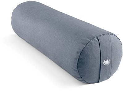 Lotuscrafts® Yoga Rolle Ø24 cm, Yogabolster mit 100% Bio-Dinkelfüllung, Waschbarer Bezug aus Baumwolle, für Yin Restorative Yoga-Übungen, GOTS Zertifiziert