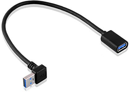 S SIENOC 30cm USB 3.0 Winkel Adapter - 90° Grad Winkeladapter - A-Stecker zu A-Buchse - kompatibel mit Allen USB Kabeln - optimale Kabelführung (A Stecker zu A Buchse) | 1st)
