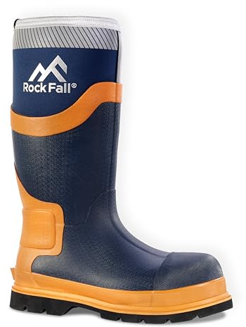 Rock Fall Unisex Rf290 Silt Neoprene Safety Wellington Boot, Navy, 12 UK