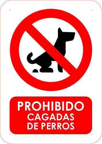 Oedim Señal Cuidado con el Perro | Tamaño A5 (14,8x21cm) | Decoración Pared | Aluminio 3 mm Resistente