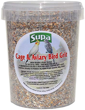 Supa Cage and Aviary Bird Grit, 1 Litre, Pack of 5, Combination Of Soluble & Insoluble Grits and Charcoal Which Aids Good Health, Aids Digestions And Increase Vitality,
