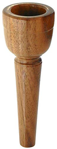 Lechgold MUN22 Mundstück für Alphorn 22 mm (aus Nussholz, Kesselweite: 22 mm, Kesseltiefe: 25 mm, Durchgangsbohrung: 5,5 mm)