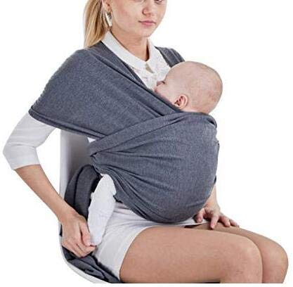 Voarge Porte-bébé pour nouveau-né et tout-petit, gris (0-16 kg), unisexe, design adapté à l'allaitement