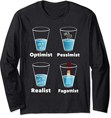 Optimist Pessimist Realist Fagottist Fagott Musiker Design Langarmshirt