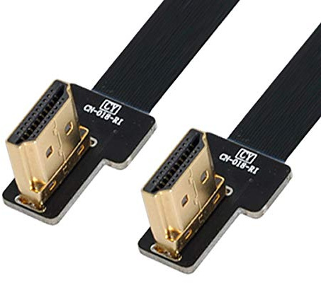 chenyang Cavo piatto FPV HDMI tipo A maschio a maschio HDTV FPC da 0.2M per la fotografia aerea multicottero 90 Degree Left Angled