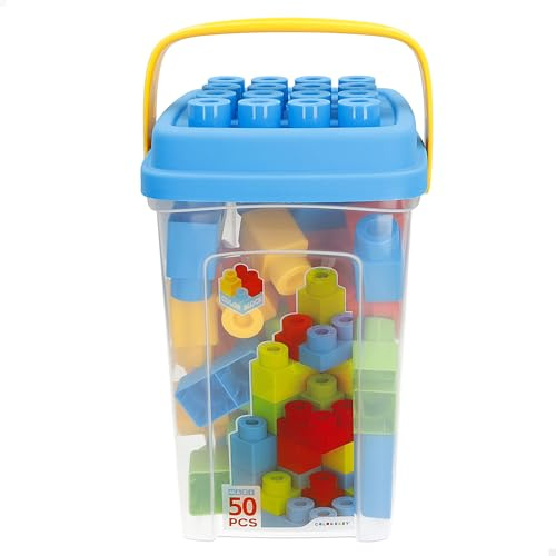 ColorBaby - Jeu de pièces de Construction, 50 Blocs Maxi, Briques de Jouet, pour Enfants