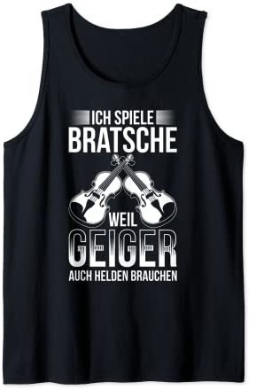 Bratsche Spielen Viola Musik Bratschist Orchester Violist Tank Top