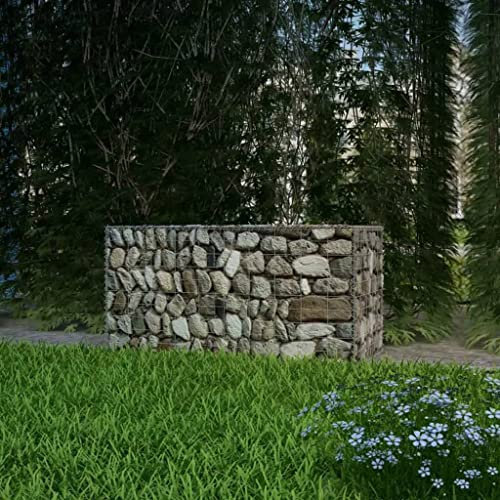 homiuse 100x50x50 CM Cloture Jardin Exterieur Mur en Gabion JardinièRe Rectangulaire Haute Clã´Tures Dã©Coratives Claustra Exterieur Decoration Jardin pour Les Zones Commerciales Et RéSidentielles