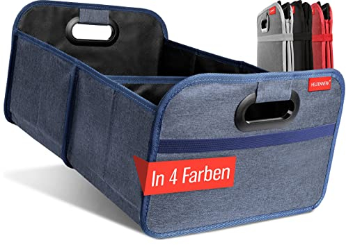 Heldenwerk Borsa pieghevole per bagagliaio con velcro antiscivolo organizer scatola auto la spesa rinforzata e