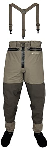 Paramount Outdoors Slate Guide Pant Waist High Wader Zippered Stockingfoot Wader Pant for Fly Fishing