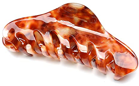 QinGoo Groß Acetat Haarklammer Klauen Haarspange Schöne Damen Haarschmuck Elegant Haar-Accessoire 1 stück, 10.6cm, Rot