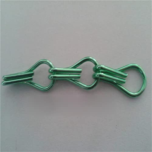 1.6mm 90 * 210cm Gold Color Anodized Aluminum Chain Link Hook Fly Insect Screen Curtains-Green