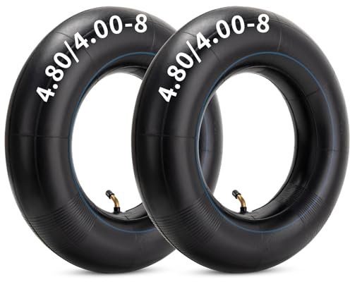 YeYouC 4.80/4.00-8 Inch Replacement Tire Inner Tube, Heavy Duty 4.80/4.00-8 Innertube with TR87 Angled Valve for Wheelbarrows, Mowers, Hand Trucks and More for 4.80/4.00-8 480/400-8 Tires Pack of 2