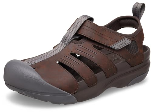 Crocs Uomo Yukon Fisherman Sandalo, Espresso, 38/39 EU