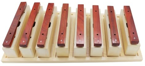 Glockenspiel Mahagoni-Klangstein 8-stimmiges Xylophon, Achtstimmiges Glockenspiel, Schlaginstrument, Mahagoni-Klangstein