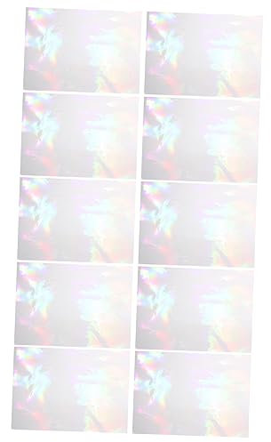 NUOBESTY 10 Blatt Farbige Holografische Laminierfolie A4 Transparente Pet Schutzfolie Wasserabweisend Fotoversiegelung Für Dokumente Und Fotos
