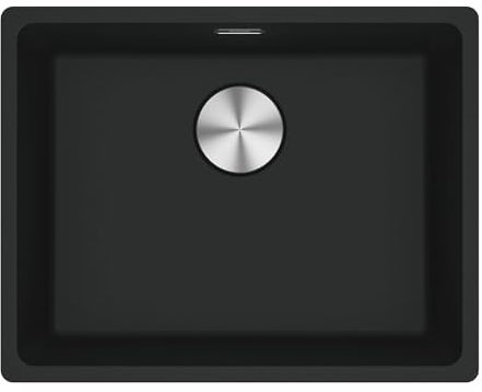 Franke Maris MRG 110-52 - Lavandini Bagno, Lavabo Sottopiano in Granito, Funzionamento Manuale, Colore Nero Opaco