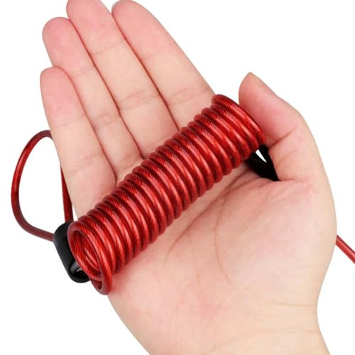 Cavo di blocco per caschi da bici - Cavo blocca disco per tutti i tipi di lucchetti,Cavo promemoria blocco disco, cavo promemoria molla di sicurezza blocco allarme per disco freno bici moto scooter