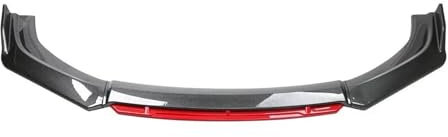Frontspoiler Lippe Für 3er E46 E90 Frontstoßstange Lippe Kinn Spoiler Splitter Diffusor Body Kit Verkleidung Air Dam Canard Splitter Guard Autoteile Frontstoßstange Spoiler(Carbon Fiber and Red)