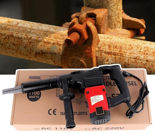 Marteau à aiguilles Détartreur électrique portatif à aiguilles Puissant détartreur électrique à aiguilles de 1 100 W - Pistolet de détartrage pneumatique efficace pour l'élimination de la ro
